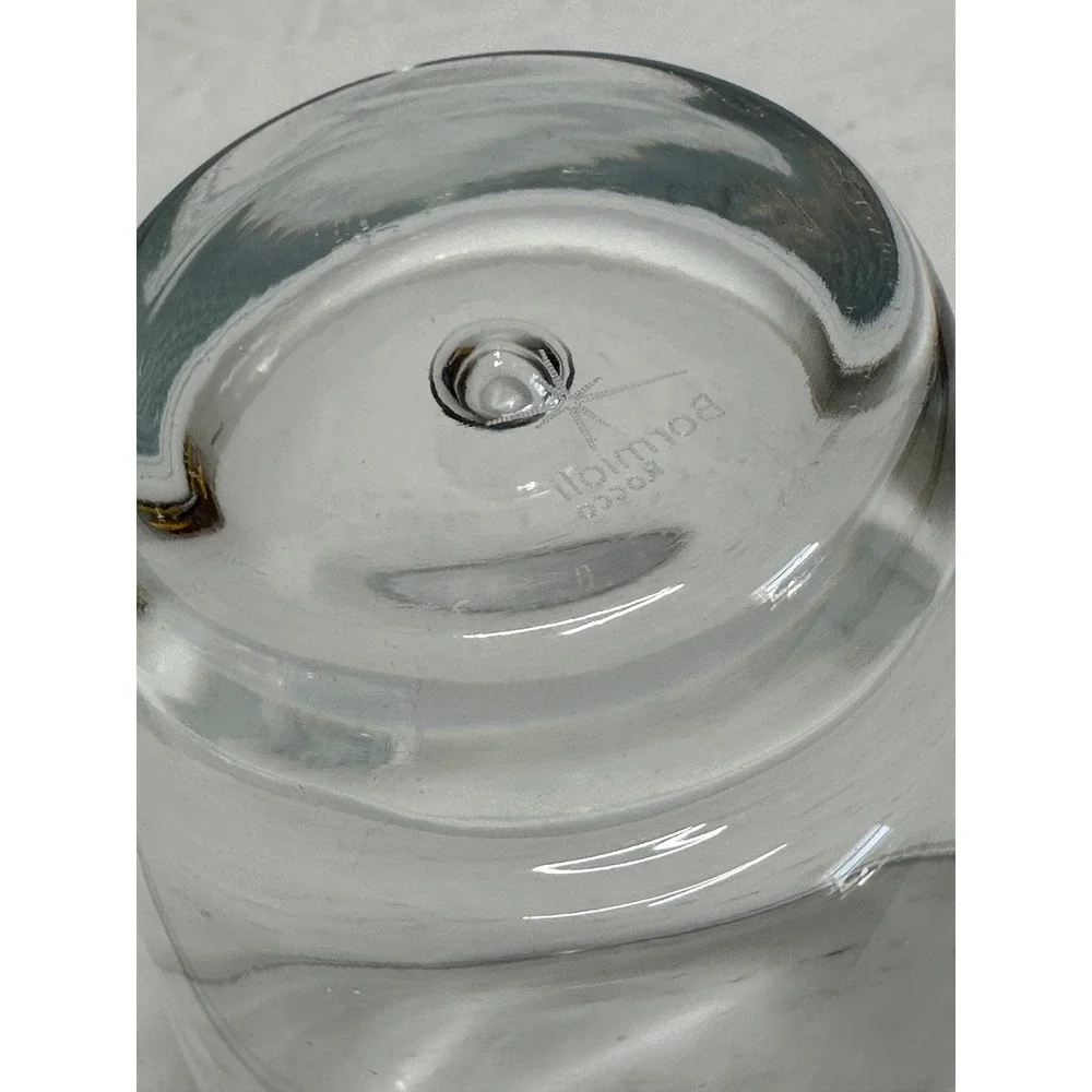 Bormioli Rocco Rocks Glass  Clear Luna Bubble Base Italy